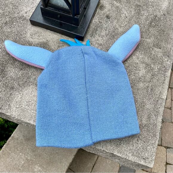 Disney Lilo and Stitch Mad Engine Light Blue Adult Size Acrylic Beanie Hat - Picture 3 of 7